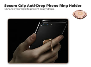 360° Rotating Phone Ring Holder Ultra-Thin Finger Grip & Stand Mount for Mobile Phones (Pink)