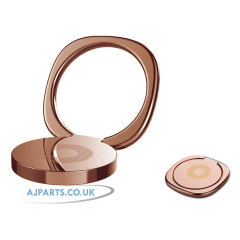 360° Rotating Phone Ring Holder Ultra-Thin Finger Grip & Stand Mount for Mobile Phones (Pink)