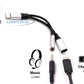 2-in-1 USB-C to 3.5mm Audio & USB-C Charging Adapter Silver Cable for Phones, Laptops & Tablets