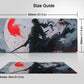Extended Gaming Mouse Pad 800×300×3mm – Samurai Warrior Moon Design, Smooth Cloth, Non-Slip Rubber Base