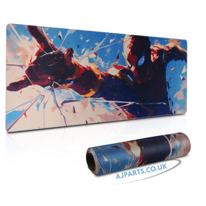 Large Gaming Mouse Pad & Desk Mat – Web-Slinger Artwork, Non-Slip Rubber Base (800×300×3mm)
