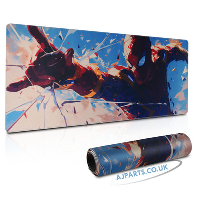 Large Gaming Mouse Pad & Desk Mat – Web-Slinger Artwork, Non-Slip Rubber Base (800×300×3mm)
