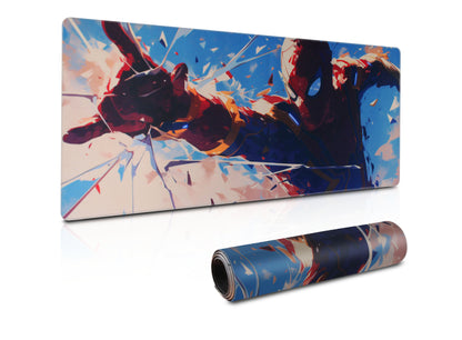 Large Gaming Mouse Pad & Desk Mat – Web-Slinger Artwork, Non-Slip Rubber Base (800×300×3mm)