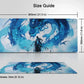 Large Gaming Mouse Pad – Blue Dragon & Warrior, Non-Slip Rubber Base, Durable Stitched Edges (800×300×3mm)