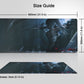 Dark Warrior Extended Gaming Desk Mat 800×300×3 mm – Non-Slip Rubber, Stitched Edges