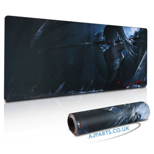 Dark Warrior Extended Gaming Desk Mat 800×300×3 mm – Non-Slip Rubber, Stitched Edges