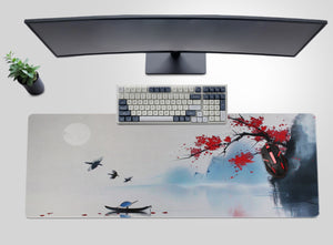 Scenic Landscape Gaming Mouse Pad 800x300x3mm – Extended Desk Mat with Stitched Edges