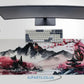 Large Gaming Mouse Pad – Scenic Mountain Cherry Blossom Design with Non-Slip Rubber Base