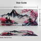Large Gaming Mouse Pad – Scenic Mountain Cherry Blossom Design with Non-Slip Rubber Base