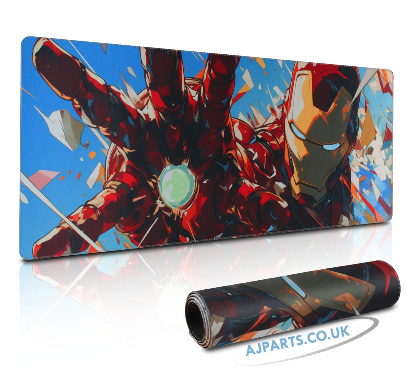 Superhero Armor-Inspired Gaming Mouse Pad Large 800x300mm Desk Mat with Non-Slip Rubber Base