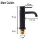 Matte Black Basin Mixer Tap – Deck Mounted Solid Brass Bathroom Sink Faucet with Hot & Cold Control