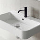 Matte Black Basin Mixer Tap – Deck Mounted Solid Brass Bathroom Sink Faucet with Hot & Cold Control