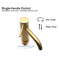 Gold Brass Basin Mixer Tap – Single Handle Bathroom Sink Faucet Hot & Cold Water