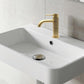 Gold Brass Basin Mixer Tap – Single Handle Bathroom Sink Faucet Hot & Cold Water