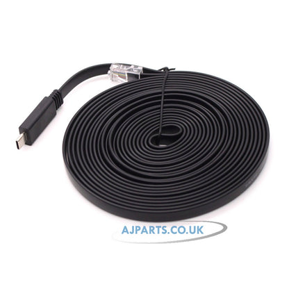 USB-C to RJ45 RS-232 Console Cable 5 Meter for Router Switch Configuration – Cisco Huawei H3C ZTE (Not LAN / Ethernet)