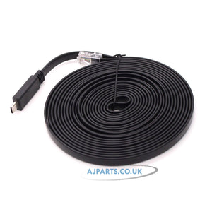 5M USB-C to RJ45 Wired Ethernet Cable for Laptop, Phone, Desktop – Plug & Play