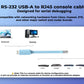 3M USB-A (USB 2.0) to RJ45 Console Cable Compatible for Router, Switch, Server (NOT an Ethernet or LAN Cable)