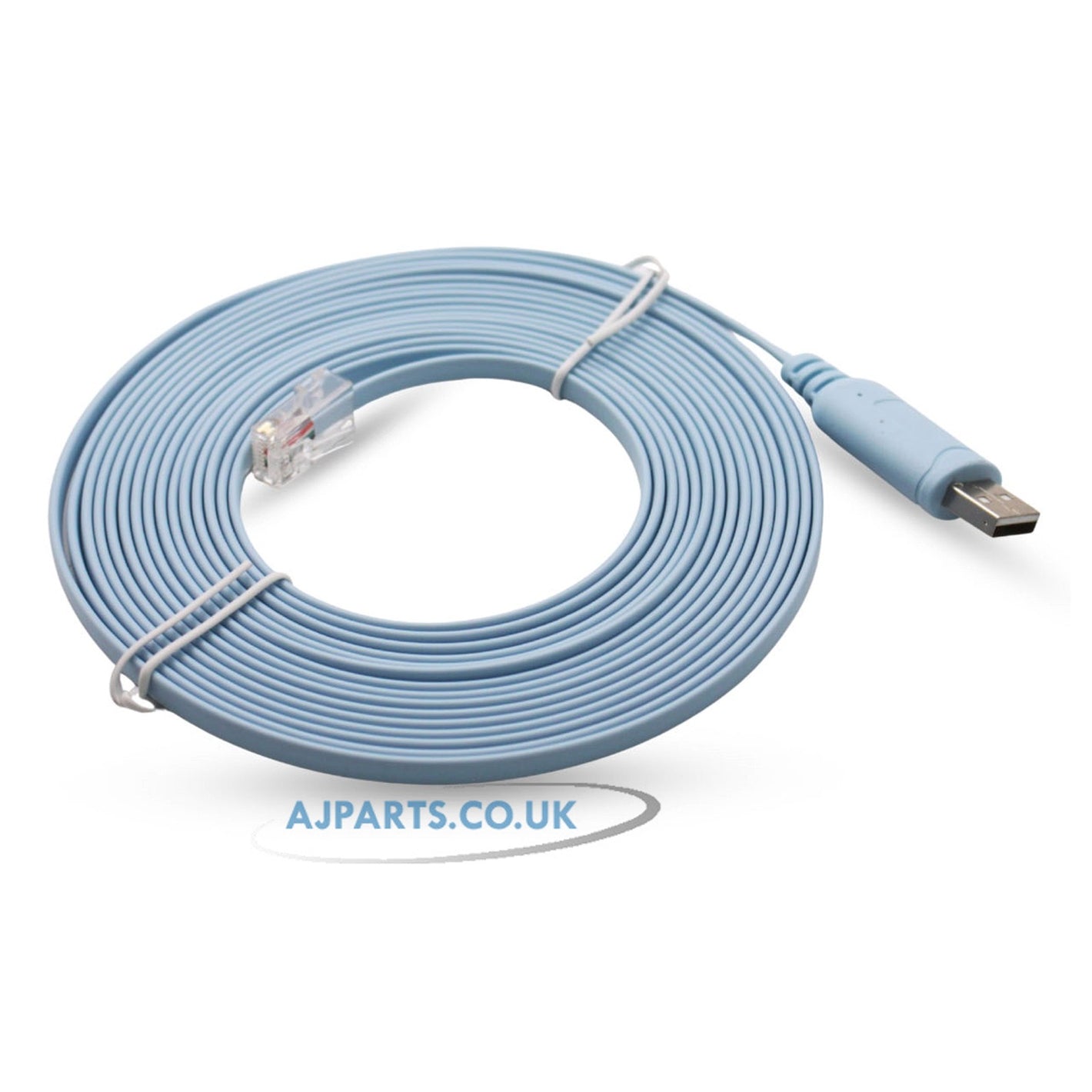 RS-232C USB-A (USB 2.0) to RJ45 Console Cable 5M – Compatible With Cisco, Huawei, H3C, ZTE, Switch and Router (Not for Internet Cable or Ethernet)