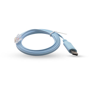 USB-A (USB 2.0) to RJ45 Console Cable for Router, Switch, Server & Network Devices – 1.8 Meters