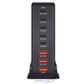 AJP 268W GaN Desktop Charger 8-Port USB-C PD Fast Charging Station Black