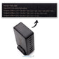 AJP 268W GaN Desktop Charger 8-Port USB-C PD Fast Charging Station Black