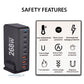 AJP 268W GaN Desktop Charger 8-Port USB-C PD Fast Charging Station Black