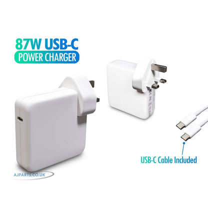 New AJP 87W 20.3V 4.3A USB-C Tip Wall Plug Charger with USB-C Cable