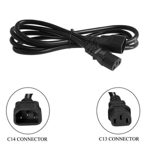 1 Meter C13 to C14 IEC Cable Extension Adapter Male to Female Kettle Lead Monitor to PC