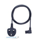 1 Meter UK 3-Pin to Figure 8 (C7) Power Cable Lead Replacement Cord