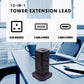 12 Way Tower Extension Lead with 8 x AC Socket 4 x USB Ports 2m UK Plug Socket
