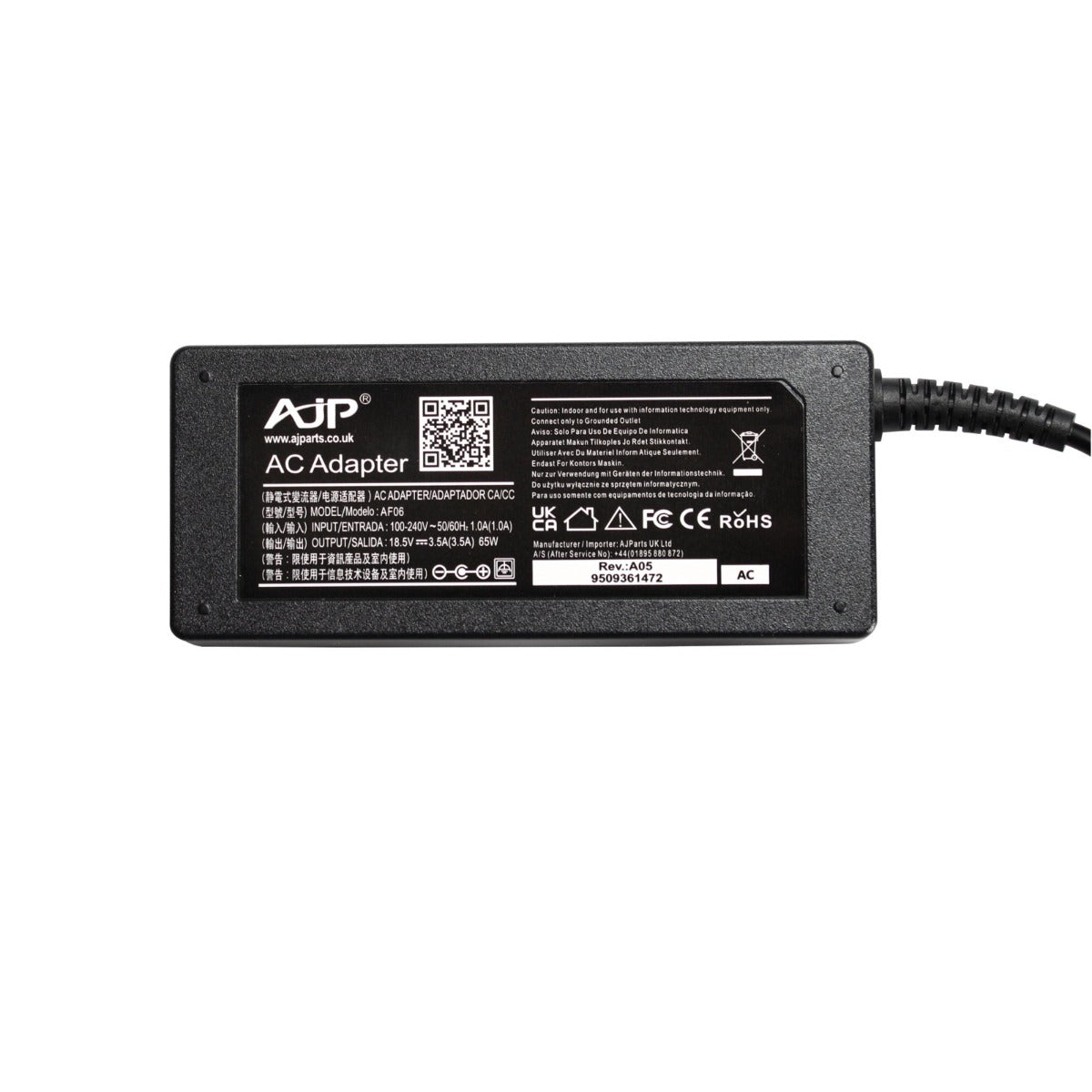 New AJP Adapter For HP 18.5V 3.5A Bullet Pin HPC35 65W AC Adapter 4.8MM x 1.7MM