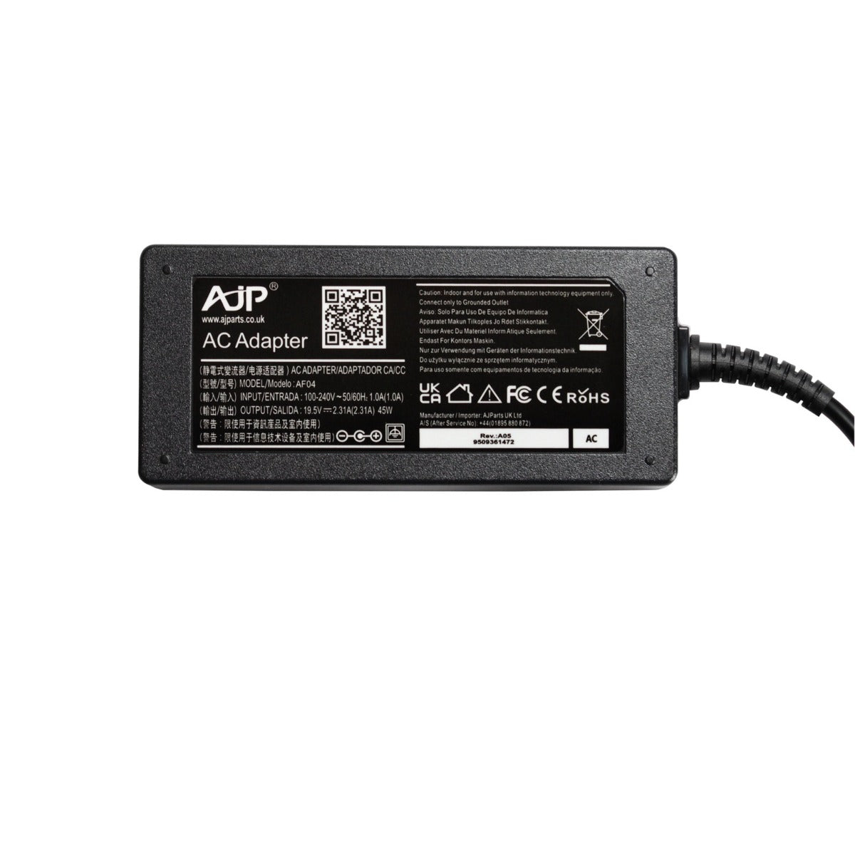 HP 14S-DQ1526NA 45W 4.5MM X 3.0MM AJP Replacement Laptop AC Adapter