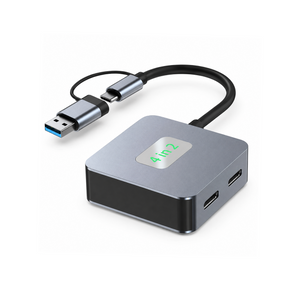 AJP 4-in-2 USB 3.2 Hub Adapter USB-C & USB-A to 2x USB-A + 2x USB-C 10Gbps
