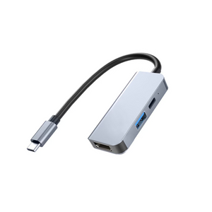 AJP 3-in-1 USB-C Multifunction Hub Adapter – 4K HDTV, USB 3.0 5Gbps & 87W PD Charging