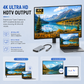 AJP 3-in-1 USB-C Multifunction Hub Adapter – 4K HDTV, USB 3.0 5Gbps & 87W PD Charging