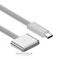 Compatible With Apple Macbook Air 13 M2 A2681 (2022) White USB Type C to Magsafe 3 Magnetic Fast Charging Cable Cord 2M Line