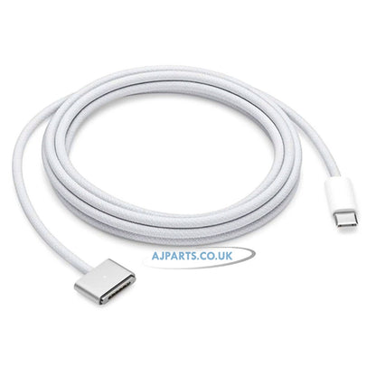 Compatible With Apple Macbook Air 13 M2 A2681 (2022) White USB Type C to Magsafe 3 Magnetic Fast Charging Cable Cord 2M Line