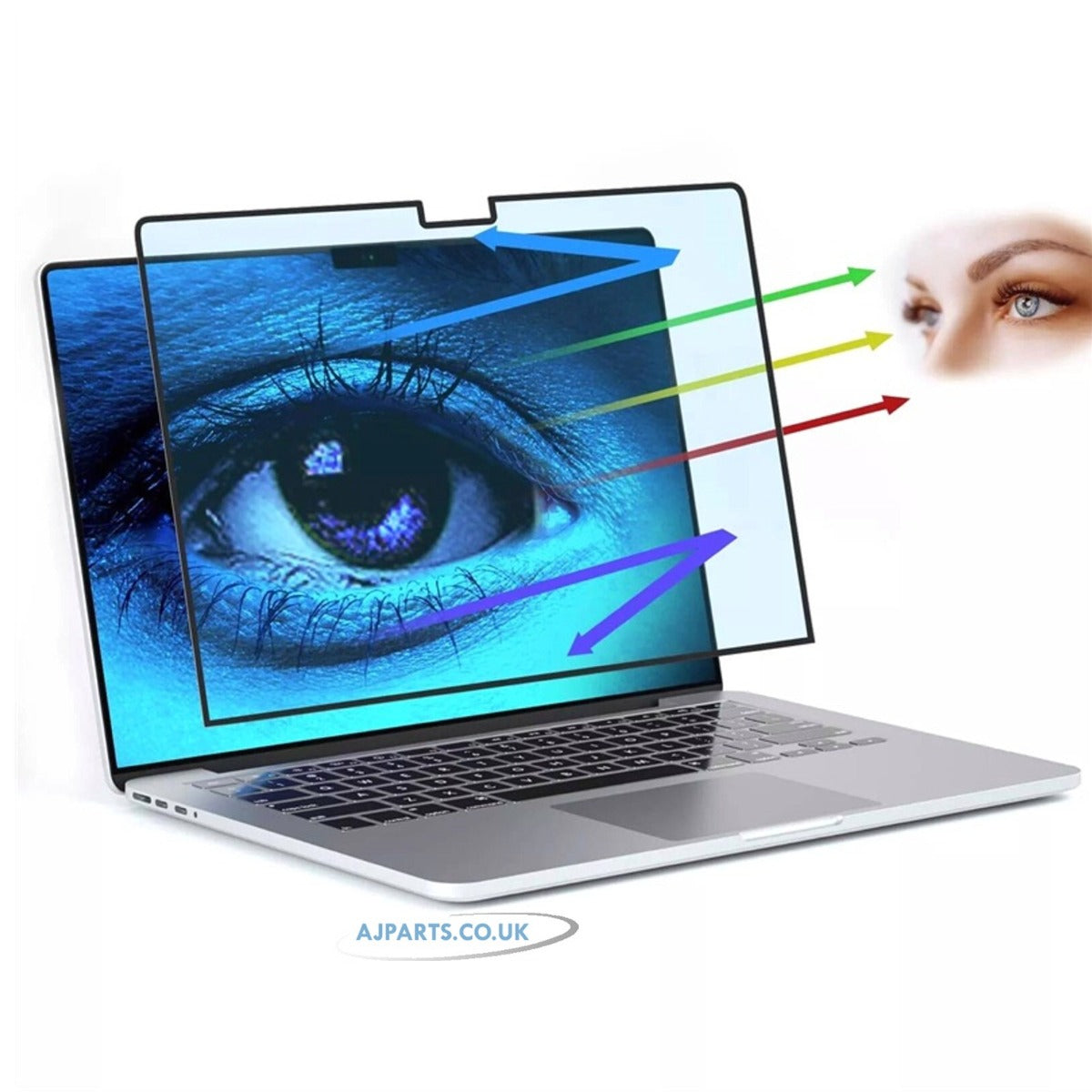 UK Magnetic 15.6 Inch Anti Blue Light Screen filter Protector Cover 16:9 Laptop
