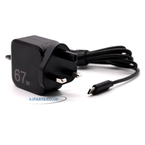 P38AL-67W-UK 67W Fox Type-C QC PD Fast Wall Charger Black AJP Replacement Adapter