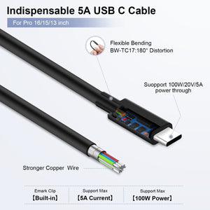 New AJP Adapter For 65W 5V/3A, 9V/3A , 15V/3A  20V/3.25A TYPE-C Laptop Adapter