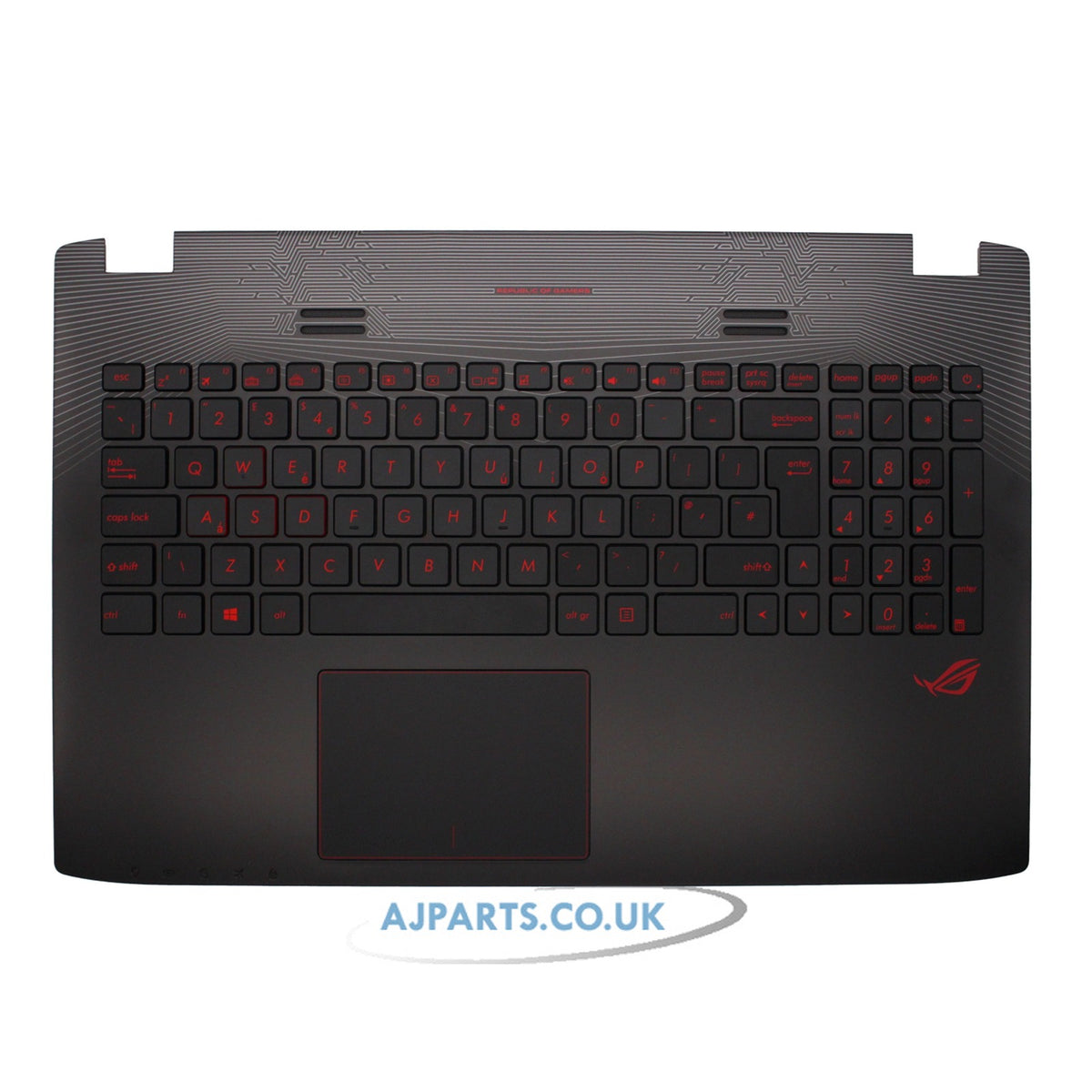 Asus GL552V GL552VL GL552VW GL552VX Backlit Palmrest UK Layout Replacement Laptop Keyboard
