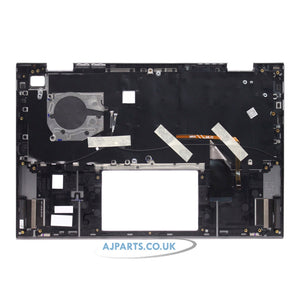 Dell Inspiron 14 5410 2-in-1 Backlit UK Layout Replacement Laptop Palmrest with Keyboard Silver