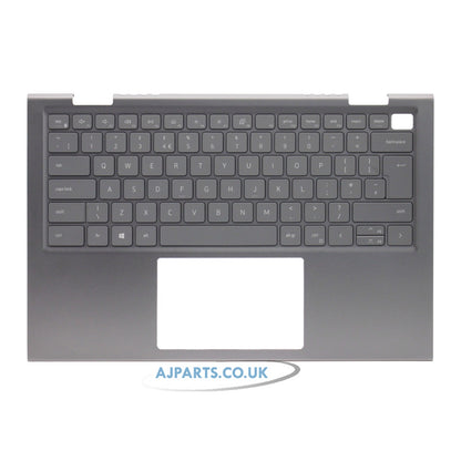 Dell Inspiron 14 5410 2-in-1 Backlit UK Layout Replacement Laptop Palmrest with Keyboard Silver