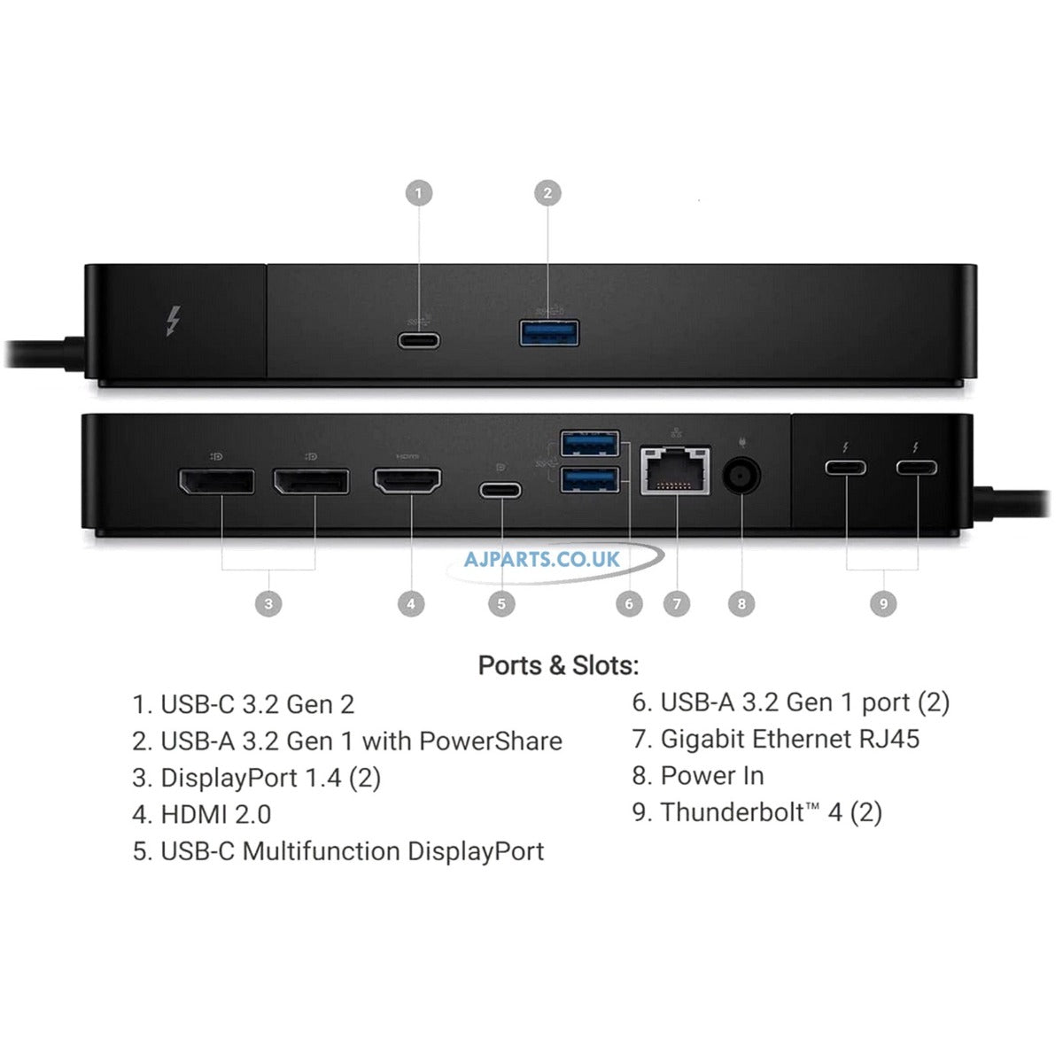 New Genuine Dell Thunderbolt 180W USB-C Dock Multimedia Connectivity A
