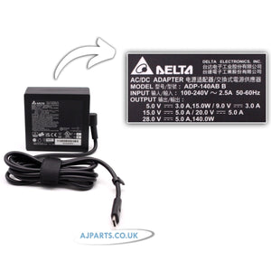 HP Elitebook 840 140W USB-C Tip Delta Laptop AC Adapter Charger