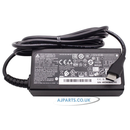 Acer Chromebook N19Q2 45W Power Supply Type-C Laptop Delta AC Adapter