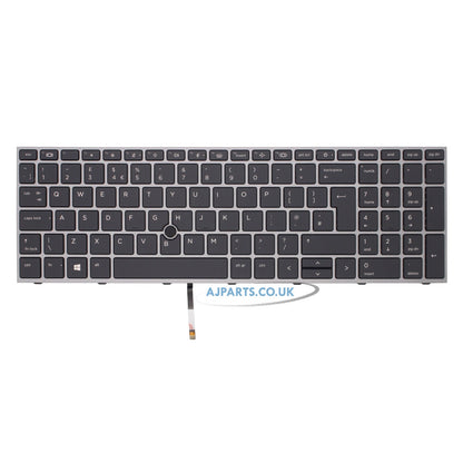 HP ZBook Fury 17 G7 17.3" Backlit UK Layout Replacement Keyboard with Mouse Pointer