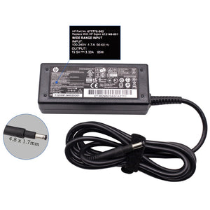 Replacement 65W charger for HP Pro x2 410 G1 G2 / HP Pavilion 14, 4.8mm x 1.7mm