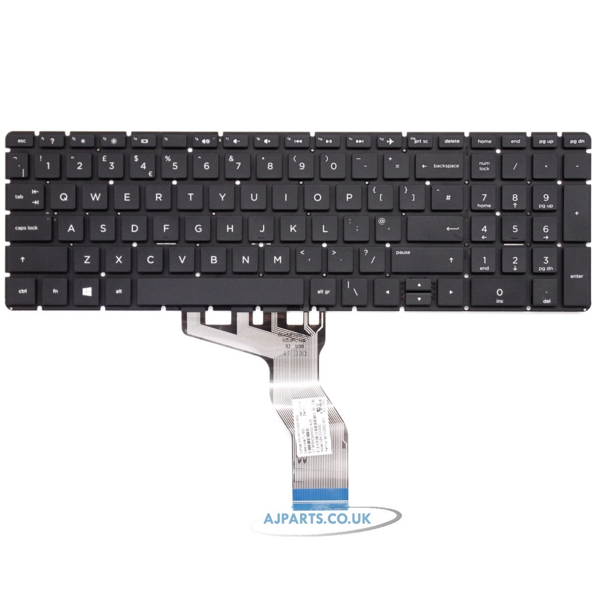 HP 250 G6 UK Black Non-Backlit Replacement Laptop keyboard