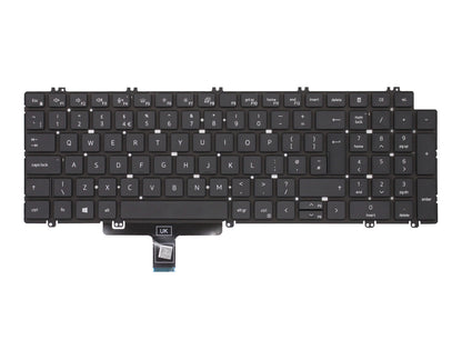 Dell 0T6FVY T6FVY Compatible Palmrest UK Backlit Black Laptop Replacement Keyboard